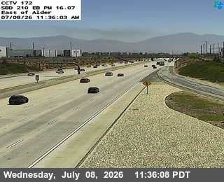 Snapshot from I-210 : (172) 0.1 Miles East of Alder