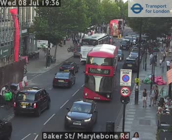 Snapshot from Baker St/ Marylebone Rd