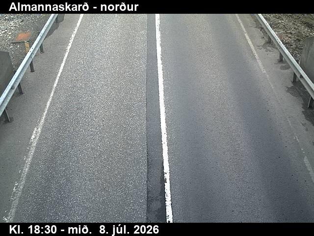 Snapshot from Almannaskarð - norður — Almannaskarð niður á veg til norðurs