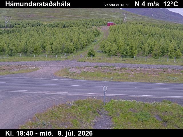 Snapshot from Hámundarstaðaháls — Hámundarstaðaháls séð niður á veg