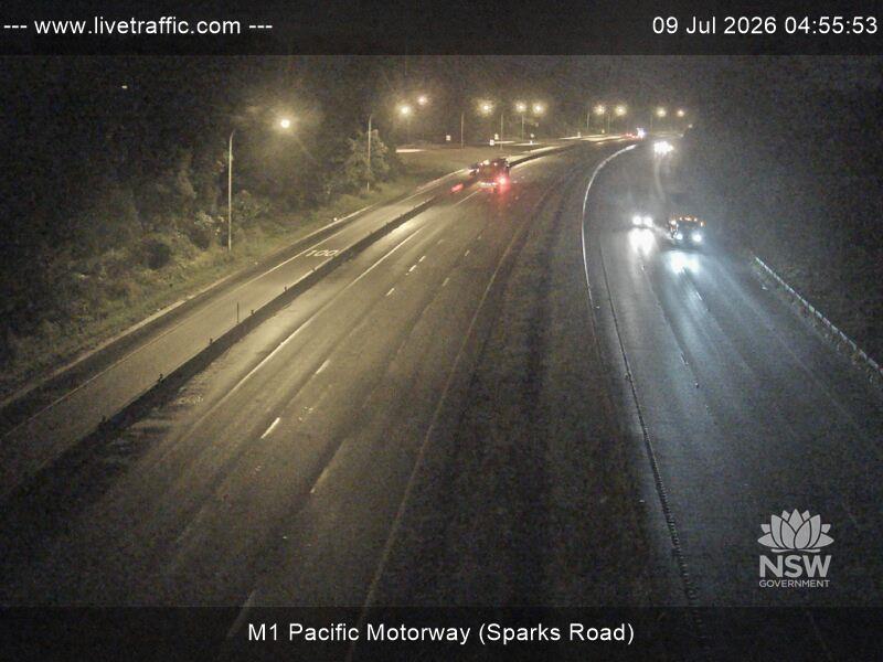 Snapshot from M1 Pacific Motorway (Sparks Road)