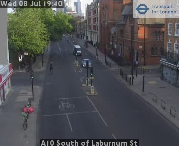 Snapshot from A10 South of Laburnum St