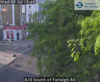 Snapshot from A10 South of Farleigh Rd
