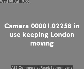 Snapshot from A13 Commercial Road/Salmon Lane