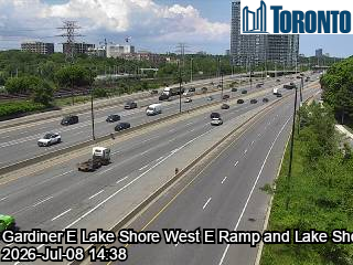 Snapshot from GARDINER E LAKE SHORE WEST E RAMP / LAKE SHORE BLVD W