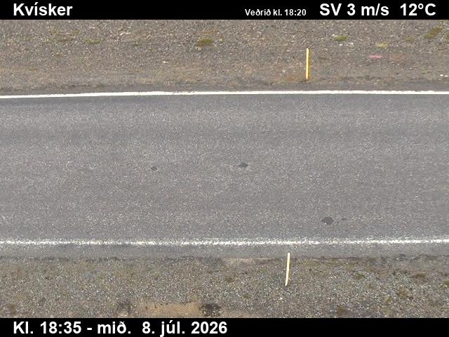 Snapshot from Kvísker — Kvísker séð niður á veg