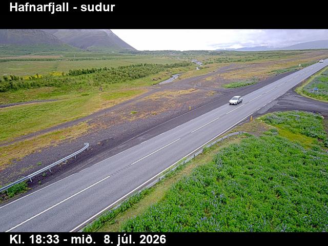 Snapshot from Hafnarfjall — Hafnarfjall séð til sudur