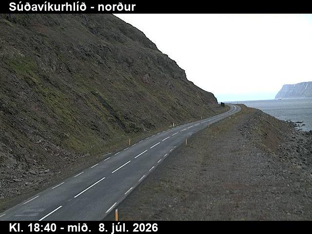Snapshot from Súðavíkurhlíð — Súðavíkurhlíð í norður
