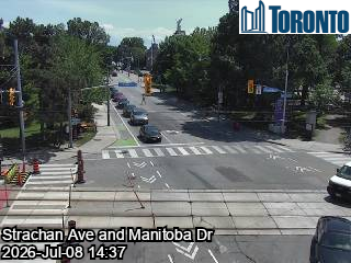 Snapshot from STRACHAN AVE / FLEET ST / MANITOBA DR