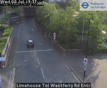 Snapshot from Limehouse Tnl Westferry Rd Entr