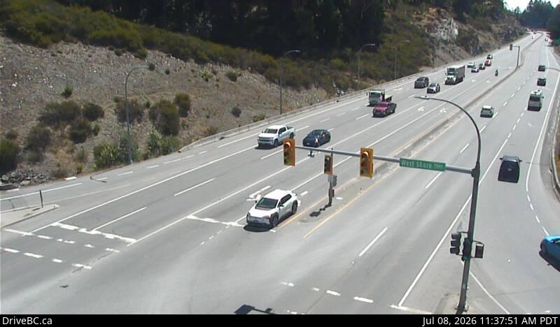Snapshot from Hwy 1 at West Shore Parkway southbound