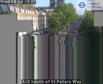 Snapshot from A10 South of St Peters Way