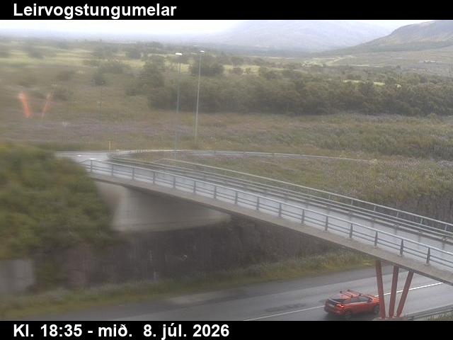 Snapshot from Leirvogstungumelar — Leirvogstungumelar niður á veg