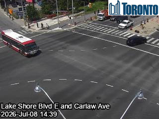 Snapshot from LAKE SHORE BLVD / CARLAW AVE