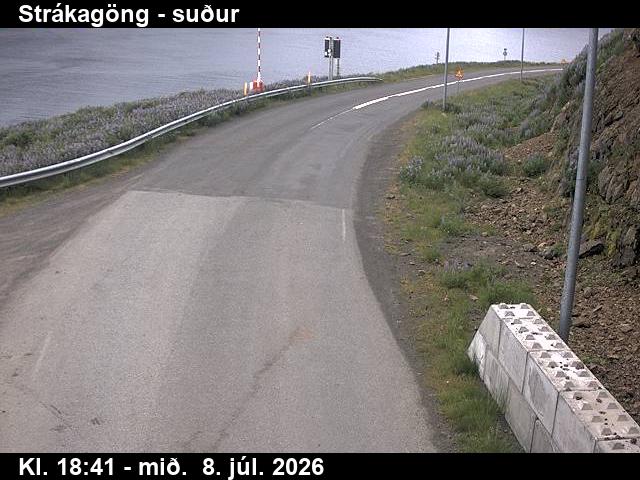 Snapshot from Strákagöng suður — Strákagöng séð til Siglufjarðar