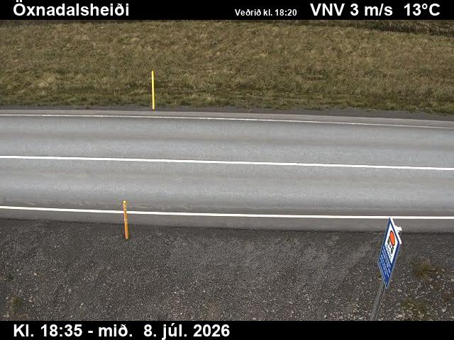 Snapshot from Öxnadalsheiði — Öxnadalsheiði séð niður á veg