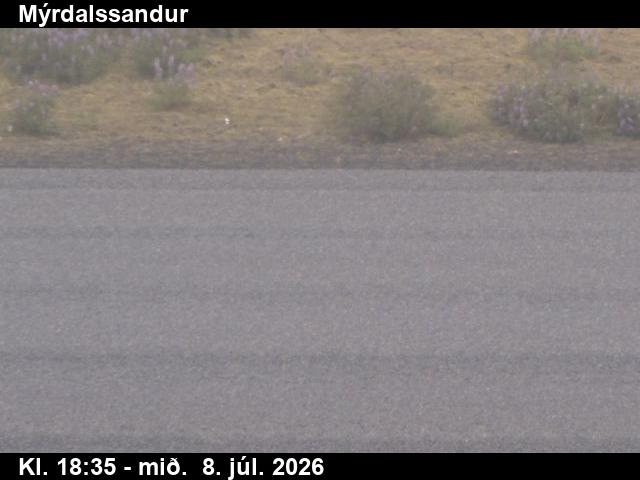 Snapshot from Mýrdalssandur — Mýrdalssandur séð niður á veg