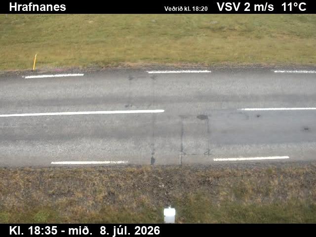 Snapshot from Hrafnanes — Hrafnanes séð niður á veg