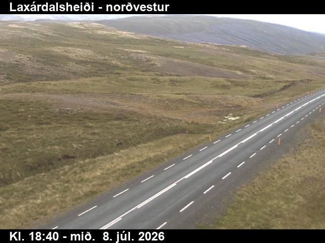 Snapshot from Þverárfjall á Laxárdalsheiði — Þverárfjallsvegur á Laxárdalsheiði séð í norðvestur