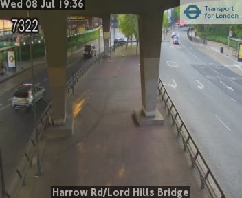 Snapshot from Harrow Rd/Lord Hills Bridge