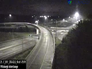 Snapshot from I-376 @ MM 63.5 (West Of I-79 Pittsburgh Interchange) Eastbound