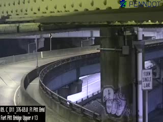 Snapshot from I-376 @ MM 69.8 (Ft Pitt Bridge - Lower #13) Eastbound