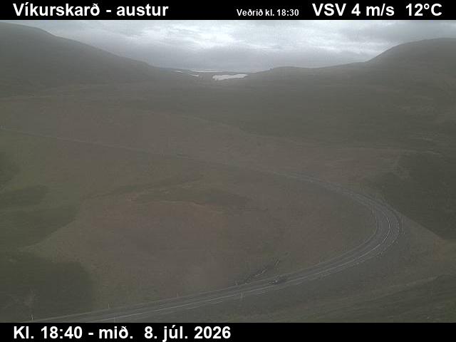 Snapshot from Víkurskarð — Víkurskarð séð til austurs