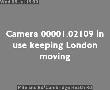 Snapshot from Mile End Rd/Cambridge Heath Rd