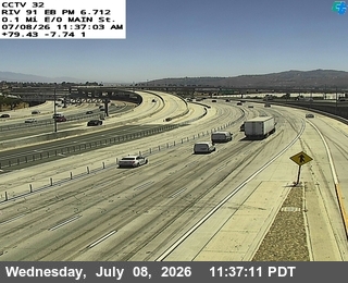 Snapshot from SR-91 : (32) 0.3 Miles East of Main Street