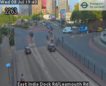 Snapshot from East India Dock Rd/Leamouth Rd