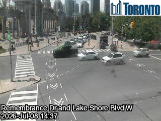 Snapshot from LAKE SHORE BLVD W / STRACHAN AVE / REMEMBRANCE DR