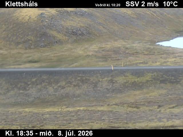 Snapshot from Klettsháls — Klettsháls séð niður á veg
