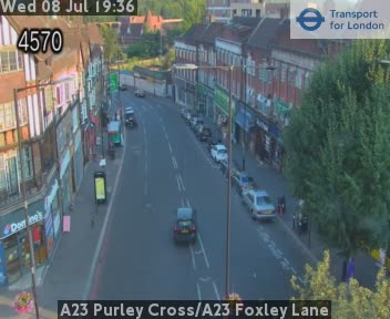 Snapshot from A23 Purley Cross/A23 Foxley Lane