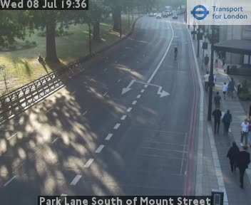 Snapshot from Park Lane South of Mount Street