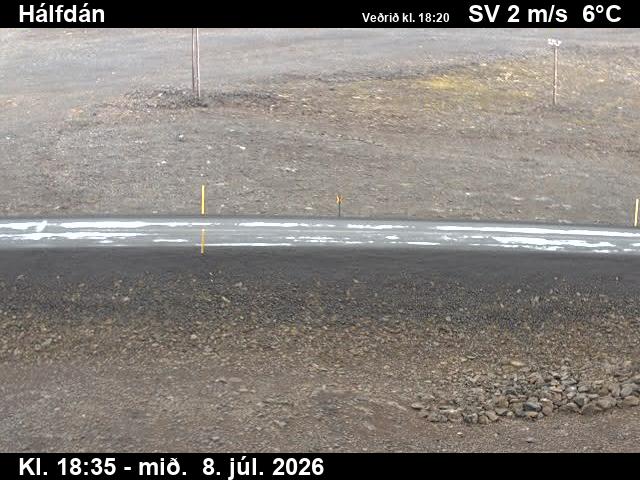 Snapshot from Hálfdán — Hálfdán séð niður á veg