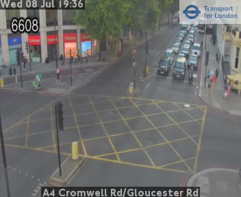 Snapshot from A4 Cromwell Rd/Gloucester Rd
