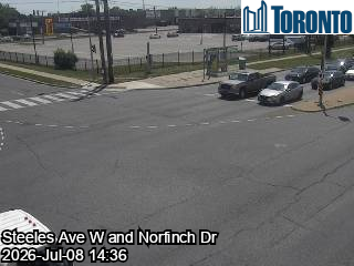 Snapshot from STEELES AVE W / NORFINCH DR / 400 N FINCH W RAMP