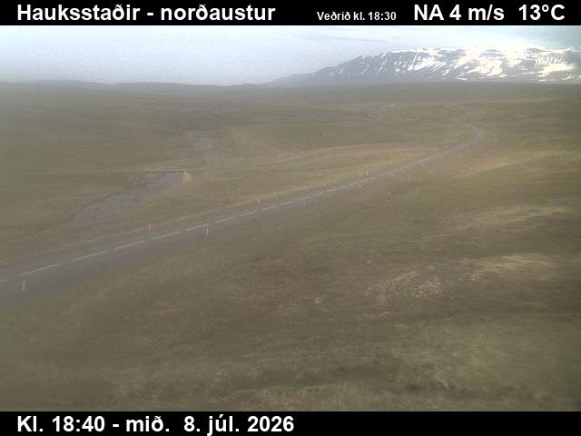 Snapshot from Vopnafjarðarleið — Hauksstaðir til norðausturs