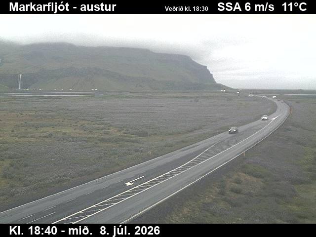 Snapshot from Markarfljót (Bakkafjöruvegamót) — Markarfljót til austurs