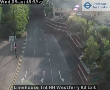 Snapshot from Limehouse Tnl HH Westferry Rd Exit