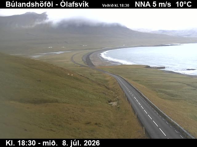 Snapshot from Búlandshöfði — Búlandshöfði séð til Ólafsvíkur