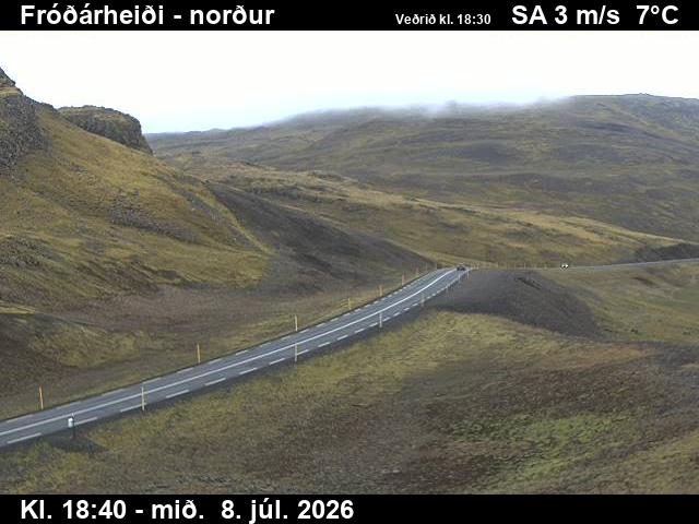 Snapshot from Fróðárheiði — Fróðárheiði til norðurs