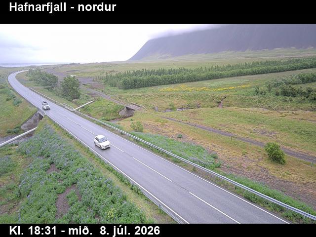 Snapshot from Hafnarfjall — Hafnarfjall séð til nordur
