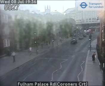 Snapshot from Fulham Palace Rd(Coroners Crt)