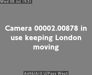 Snapshot from A406/A10 U/Pass West