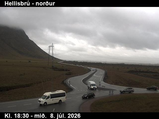Snapshot from Hellisbrú — Hringtorg norðan Selfoss séð til norðurs