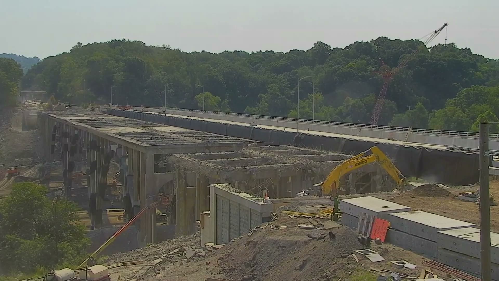 Snapshot from I-376 Commercial St Bridge Demolition (Live)