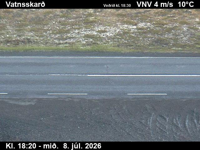 Snapshot from Vatnsskarð — Vatnsskarð séð niður á veg