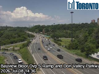 Snapshot from DON VALLEY PARKWAY / PRINCE EDWARD VIADUCT / BLOOR ST E
