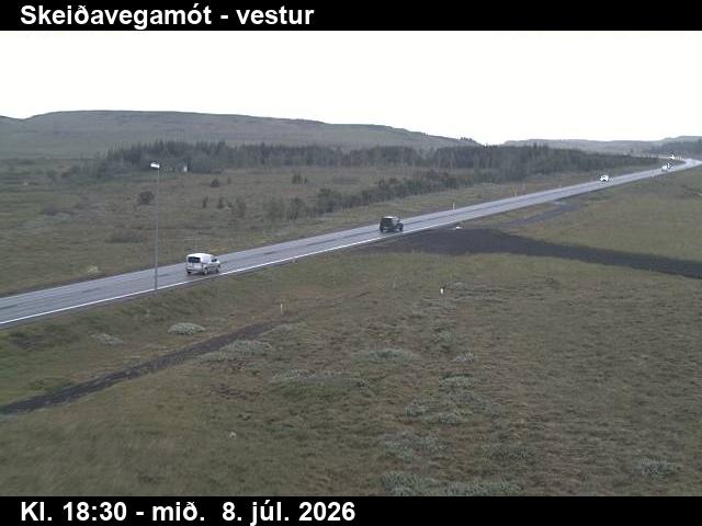 Snapshot from Skeiðavegamót — Skeiðavegamót séð í átt að Selfossi